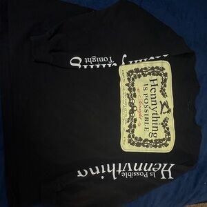 Fashion Nova Black Long Sleeve with Graphic Print